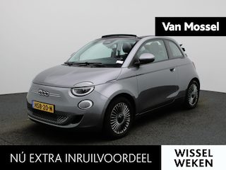 Fiat 500 RED 42 kWh | Cabrio | Apple Carplay / Android Auto | Climate Control | Stoel verwarming | Parkeer sensoren | Cruise Control | Navigatie | Bluetooth | Lichtmetalen Velgen |