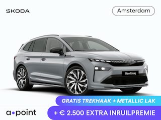 Skoda Enyaq 85 Sportline Tour Edition 286 pk | Winter Pakket | Trekhaak | Panorama Dak | Business Upgrade pakket - Advanced | Velgen: 21" lichtmetalen velgen Supernova, zwart gepolijst