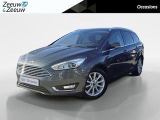 Ford Focus Wagon 1.0 Titanium |Lederen/stof bekleding| Trekhaak| bi-xenon koplampen| keyless entry| 12 maanden Bovag garantie|