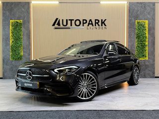 Mercedes-Benz C-klasse 300 e AMG LINE |PANO|FABRIEKSGARANTIE|SFEERVERLICHTING|GLASCOATING|CARPLAY|DEALER ONDERHOUDEN|19INCH|313PK|