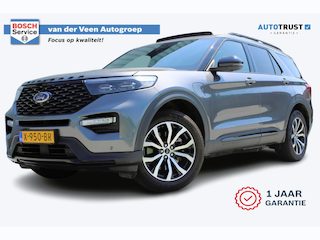 Ford Explorer 3.0 V6 EcoBoost PHEV ST-Line | Incl. 12 maanden garantie | 7-persoons | Trekhaak | Stoel/stuur verwarming | Stoelventilatie | Adaptieve cruise control | Climate control | Apple carplay/Android auto | Memory seat | Schuif/kantel dak |