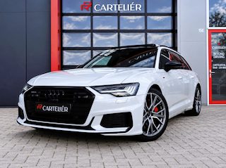 Audi A6 Avant 55 TFSI e S-Line Quattro Competition 367PK | 360 | Pano | Stoelventilatie | Stoelmassage & Verwarming Voor & Achter | Leder | Memory | Keyless | Origineel 20'' | Matrix Led | Digital Dash | Trekhaak | Sfeerverlichting+ | Afgevlakt Stuur