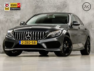 Mercedes-Benz C-klasse 180 AMG Sport 156Pk Automaat (NAVIGATIE, LEDER, GETINT GLAS, ELEK SPORTSTOELEN, CRUISE, PANAMERICANA GRILL, LED KOPLAMPEN, NIEUWSTAAT)