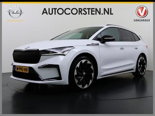Skoda Enyaq iV 180PK Sportline SOH 90% Sportstoelen Adap.Cruise Stuurverwarming Lmv 21" Blind Spot Assist Camera Apple Carplay Android Auto Privacy Glas Pdc Isofix Lane Assist P-Assist Dodehoekdetectie IV60 1e Eigenaar Dealeronderhouden Origineel Nederlandse Auto