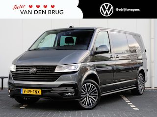 Volkswagen Transporter 2.0 TDI 150 pk DSG DC Bulli | Dubbele cabine | Dubbel Schuifdeur |  Navigatie | ACC | App connect | LED | Camera | Stoelverwarming | Digital cockpit | PDC | Trekhaak | 18" LM velgen | Glaslook panelen | Mat zwart Sidebars | Betimmering |