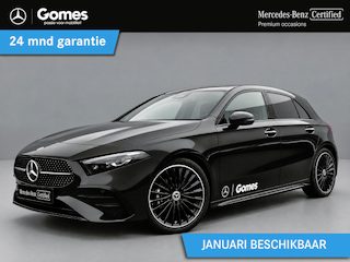 Mercedes-Benz A-klasse 180 Business Solution AMG | AMG Plus Pakket | Night Pakket | Panoramadak | Burmester Surround Sound | 360° Camera | Head-up Display | Dodehoekassistent | MULTIBEAM LED Koplampen | Elektrisch Verstelbare Stoelen + Memory | Stoelverwarming | Sfeerverlichting | Apple CarPlay | Android Auto | Elektrisch Inklapbare Buitenspiegels | Parkeersensoren