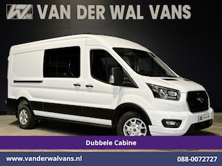 Ford Transit 2.0 TDCI 131pk L3H2 Dubbele Cabine Euro6 Airco | 5-Zits | Navigatie | LED | Apple Carplay Cruisecontrol, Android Auto, Parkeersensoren