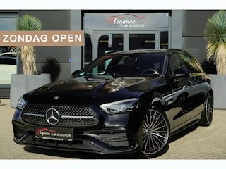 Mercedes-Benz C-klasse Estate 200 AMG Line | 204 PK | Panoramadak | Leder | 360°-camera | Massage stoelen | Mercedes-Benz C-Klasse Estate 200 AMG Line 204 PK met een 1.5-liter viercilinder benzinemotor met mild-hybride ondersteuning, lederen bekleding, elektrisch panoramadak, verwarmde en geventile