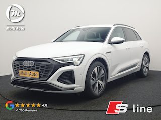 Audi Q8 e-tron 55 Quattro S Line 115 kWh 408pk Dealer O.H. | Adaptive Cruise | Matrix LED | 360 Camera | Bang & Olufsen | Alcantara Sportstoelen Memory & Verwarmd | Sfeerverlichting | Keyless | BLIS | Navigatie | DAB | Virtual | 20"L.M |