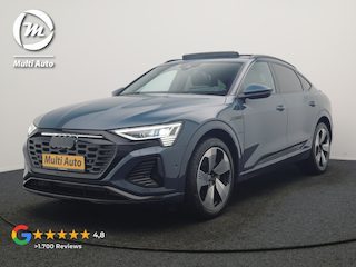 Audi Q8 e-tron 50 quattro S Line 95 kWh 340pk Dealer O.H. | Panodak | Luchtvering | 360 Camera | Matrix LED | Alcantara Sportstoelen Verwarmd | Keyless | Sfeerverlichting | Apple Carplay | Navigatie | DAB | 21"L.M |