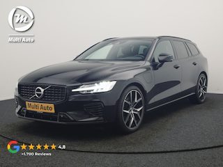 Volvo V60 T6 Recharge AWD R-Design PHEV 340pk Dealer O.H. | SOH 82,8% | Camera | Harman / Kardon | Lederen Sportstoelen Memory & Verwarmd | Stuur Verwarmd | Keyless | BLIS | Cruise Control | Apple Carplay | Navigatie | DAB | 20"L.M | Plug In Hybrid