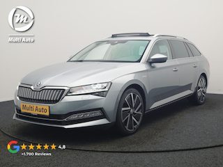 Skoda Superb Combi 1.4 TSI iV Laurin & Klement PHEV 218pk Dealer O.H. | Trekhaak Af Fabriek | Panodak | Adaptive Cruise | 360 Camera | Canton Audio | Lederen Comfortstoelen Memory & Massage & Ventilatie | Sfeerverlichting | Stoelen & Stuur Verwarmd | BLIS | Keyless | Plug In Hybrid |