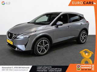 Nissan Qashqai 1.3 MHEV Automaat Tekna Plus Navigatie Apple Carplay/Android Auto Parkeersensoren 360 camera Adaptive cruise control Panoramadak Elektrische achterklep Elektrische bestuurderstoel Stoel-en stuurverwarming Ledverlichting Climate Control