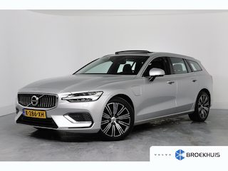 Volvo V60 2.0 T8 Twin Engine AWD Momentum Pro | Dealer Onderhouden! | Open Dak | Leder | Memory Zetels | LED | Stoel/Stuurverwarming | Cruise Adaptive | BLIS | Camera | Clima | Navi | Keyless | Elk. Achterklep | Lichtmetalen Velgen