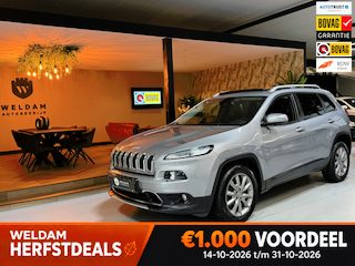 Jeep Cherokee 2.0 Limited 140PK Garantie |Pano|Trekhaak|Keyless|Camera|Cruise|Clima|Leder|Memory|LED|Navi|BT|Rijklaar