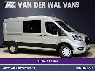 Ford Transit 2.0 TDCI 185pk L3H2 Dubbele Cabine Euro6 Airco | 5-Zits | Camera | Navigatie | Apple Carplay | LED Android Auto, Trekhaak, Cruisecontrol, Stoelverwarming, Verwarmde Voorruit, Parkeersensoren