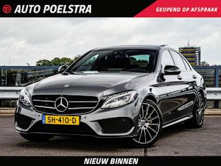 Mercedes-Benz C-klasse 180 AMG Night Edition | Panoramadak | Burmester | Memory | 360 Camera | Leder | LED | Sfeerverlichting | Stoelverwarming | 19"