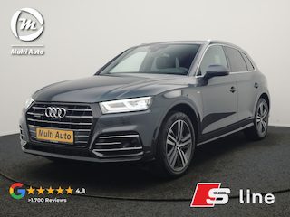 Audi Q5 55 TFSI e Quattro 2x S Line PHEV 367pk Dealer O.H. | SOH 84,8% | Trekhaak Af Fabriek | Luchtvering | Adaptive Cruise | 360 Camera | Head Up | Matrix LED | Alcantara Sportstoelen Memory & Verwarmd | Stuur Verwarmd | Keyless | BLIS | Apple Carp Plug In Hybrid |