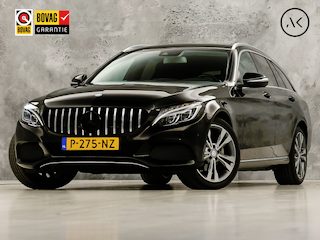 Mercedes-Benz C-klasse 180 AMG Sport Automaat (GROOT NAVI, PANAMERICANA GRILL, LEDER, STOELVERWARMING, GETINT GLAS, SPORTSTOELEN, CRUISE, NIEUWE APK, NIEUWSTAAT)