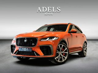 Jaguar F-Pace 5.0 P550 V8 SVR Speciale lak SVO Ultra Metallic Trekhaak Meridian Carbon Pano CameraDealer Onderhouden