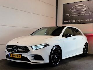 Mercedes-Benz A-klasse 200 AMG Pano, Cruise Control, Sfeerverlichting, Virtual Cockpit, Burmester, Lederen, Elek Stoelen, Airco
