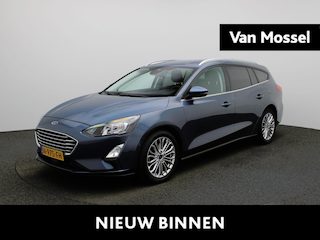 Ford Focus Wagon 1.0 EcoBoost Hybrid Titanium X Business VOLLEDIG DEALER ONDERHOUDEN | DODEHOEK HERKENNING | ADAPTIVE CRUISE | STOEL - STUUR - VOORRUIT VERWARMING | CAMERA | APPLE CARPLAY