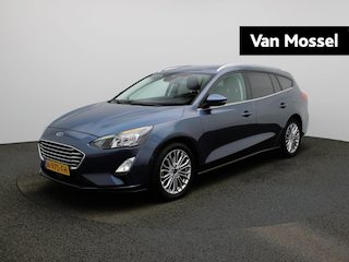 Ford Focus Wagon 1.0 EcoBoost Hybrid Titanium X Business VOLLEDIG DEALER ONDERHOUDEN | DODEHOEK HERKENNING | ADAPTIVE CRUISE | STOEL - STUUR - VOORRUIT VERWARMING | CAMERA | APPLE CARPLAY