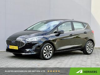 Ford Fiesta 1.0 EcoBoost Hybrid Titanium / Navigatie / Apple Carplay of Android Auto / Stuur- Stoel & Voorruitverwarming / All Season Banden / Cruise control / Climate control / Parkeersensoren achter /