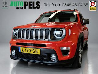 Jeep Renegade 1.3T DDCT Limited Automaat 150pk!!, Navigatie, Achteruitrijcamera, Clima controle, Cruise controle, Elek stoel, Stoel verwarming, Lederen bekleding, Panoramadak/Schuifdak, Xenon, Pdc V/A, Full options, 45.000km, Nederlandse aut Bovag afleverpakket 695,-