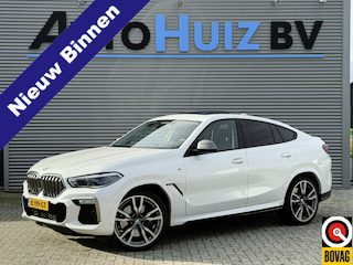BMW X6 M50d 400 PK xDrive High Executive M Sport Trekhaak Laser licht Panoramadak Sky Lounge Achterasbesturing Stoelventilatie en Massage