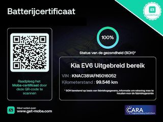 Kia EV6 PLUS 77KWH ACCU 100% GARANTIE TOT 2032*!* BIJNA 2022. STUUR & STOEL VERWARMING . PARKEERSENSOREN .
