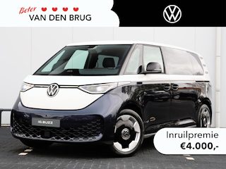 Volkswagen ID. Buzz Bedrijfswagens Pro Bulli Limited Edition 86kWh 286PK | 7 persoons | Panoramadak | Navigatie | 360 Camera | Trekhaak | Elektrische achterklep | Softclose schuifdeuren | 20 inch Lm velgen |