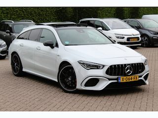 Mercedes-Benz CLA Shooting Brake AMG 45 S 4MATIC+ Premium Plus 52.438 km! / Panoramadak / 360Camera / Sportuitlaat / Schaalstoelen / Burmester / DAB / Dodehoek / Matrix LED / Memory seats / Navigatie