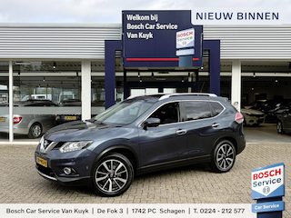 Nissan X-Trail 1.6 DIG-T Tekna 7p. / NL-Auto / Vol-Leder / Open/Panodak / 1800-Trekgewicht / Apple-Carplay & Android-Auto / LED / DAB Radio-Bluetooth / Rondom-Camera's / ELKTR-Stoelen / Stoelverwarming / ELKTR-Achterklep / Trekhaak / PDC / LMV 19'' / ENZ.