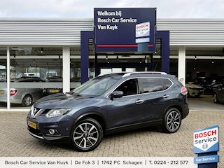 Nissan X-Trail 1.6 DIG-T Tekna 7p. / NL-Auto / Vol-Leder / Open/Panodak / 1800-Trekgewicht / Apple-Carplay & Android-Auto / LED / DAB Radio-Bluetooth / Rondom-Camera's / ELKTR-Stoelen / Stoelverwarming / ELKTR-Achterklep / Trekhaak / PDC / LMV 19'' / ENZ.