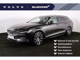 Volvo V90 T6 Recharge AWD Ultimate Bright - Panorama/schuifdak - IntelliSafe Assist & Surround - 360º Camera - Harman/Kardon audio - Adaptieve LED koplampen - Verwarmde voorstoelen, stuur & achterbank - Parkeersensoren voor & achter - Elektr. bedienb. voorstoelen met geheugen - Head up display - Extra getint glas - Inklapbare trekhaak - 19' LMV