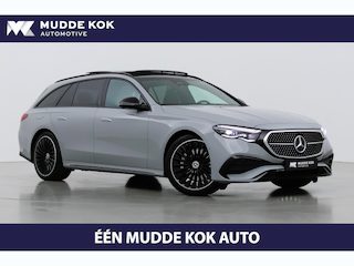 Mercedes-Benz E-klasse 300 e AMG Line | Nightpakket | Panoramadak | 360° Camera | Trekhaak | Keyless | Stoelverwarming | 20 Inch