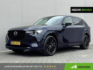 Mazda CX-60 2.5 e-SkyActiv PHEV Homura / Dealer onderhouden / Accu SoH 91,25 % / 2.500 kg elektrische trekhaak / Convenience & Sound Pack / Navigatie / HUD / Camera 360° / Leder / BOSE / Elektr. klep & stoelen / Stoelventilatie / Stuur-, stoel- & achterbankverwarming / 20" LM wielen /