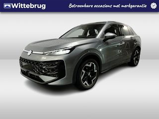 Volkswagen T-Roc 1.5 eTSI R-Line / FABRIEKSGARANTIE TOT 02-2028/ AUTOMAAT/ TREKHAAK/ NAVI/ CLIMA/ STOELVERWARMING/ APP-CONNECT/ PARK. SENSOREN + CAMERA
