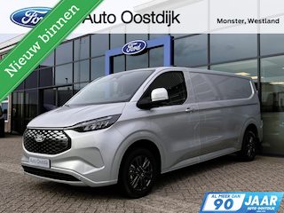 Ford Transit Custom 340 L2H1 Limited 71 kWh 218PK Stoel/Stoel 2300KG Trekgewicht Adaptieve Cruise 360 Camera Navi Stoelverwarming Dubbele Armsteun Carplay Blind-Spot 17" Velgen *Nieuw*