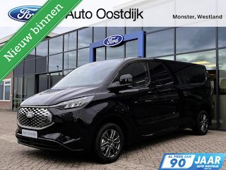 Ford Transit Custom 340 L2H1 Limited 71 kWh 218PK Stoel/Stoel 2300KG Trekgewicht Adaptieve Cruise 360 Camera Navi Stoelverwarming Dubbele Armsteun Carplay Blind-Spot 17" Velgen *Nieuw*