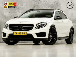 Mercedes-Benz GLA 180 AMG Night Edition Plus Automaat (GROOT NAVI, LEDER/ALCANTARA, GETINT GLAS, SPORTSTOELEN, CRUISE, 19'' LM VELGEN, XENON, NIEUWSTAAT)