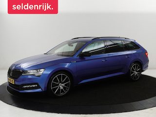 Skoda Superb Combi 1.5 TSI ACT Sportline Business | Leder/alcantara | Memory | Stoelverwarming | Virtueel dashboard | Park assist | Carplay | Navigatie | Climate control | Sfeerverlichting | Elektrische achterklep