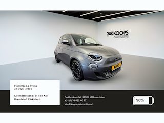 Fiat 500 La Prima 42kwh SOH 90% | Carplay | Ad. Cruise control | Parkeercamera