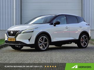 Nissan Qashqai 1.3 MHEV Tekna / Trekhaak/ Panoramadak / All Season Banden / Navigatie / Elektrische Kofferbak / Adaptief Cruise Control / Climate Control / 360 Graden Camera /