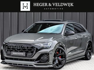 Audi Q8 60 TFSI e quattro Pro Line S Competition | Panoramadak | B&O Advanced | Achterasbesturing | Carbon Inleg | Aero Color Pack | Stoel Massage+ Ventilatie | 360 Camera | HUD | Luchtvering | Memory Seats | Ambiance Interieur | Trekhaak |