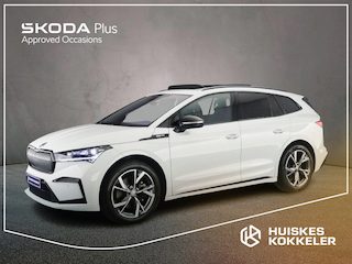 Skoda Enyaq iV 80 Sportline 204pk Automaat Trekhaak, Panoramadak, 360 camera, Adaptive cruise control, Elektrische achterklep, LED matrix koplampen, Navigatie, Achteruitrijcamera