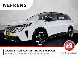 Peugeot 5008 210pk GT Exclusive 73 kWh 7p Automaat | Tot 8 Jaar Garantie | Trekhaak | Schuif-/Kanteldak | Leder | 360 Camera | Elektrische Achterklep | Elektrische Bestuurdersstoel | Navigatie | Climate Control | Adaptieve Cruise Control | Full-LED Koplampen | Keyless Entry/start | Verwarmbare Stoelen | Alarmklasse 3 |
