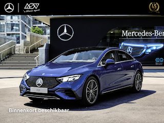 Mercedes-Benz EQE 350+ Business Solution AMG 96 kWh | AIRMATIC Luchtvering | Burmester Surround Sound | Multispaaks AMG Velgen | Stoelverwarming | Achteruitrijcamera | Sfeerverlichting