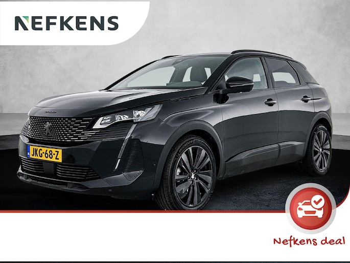 Peugeot 3008 GT 130pk Automaat | Elektrische Achterklep | Black Pack | Navigatie | Verwarmbare stoelen | Adaptieve Cruise Control | Achteruitrijcamera | Full-LED Koplampen | 19" Lichtmetalen Velgen | Keyless Entry/Start | Apple Carplay/Android Auto |